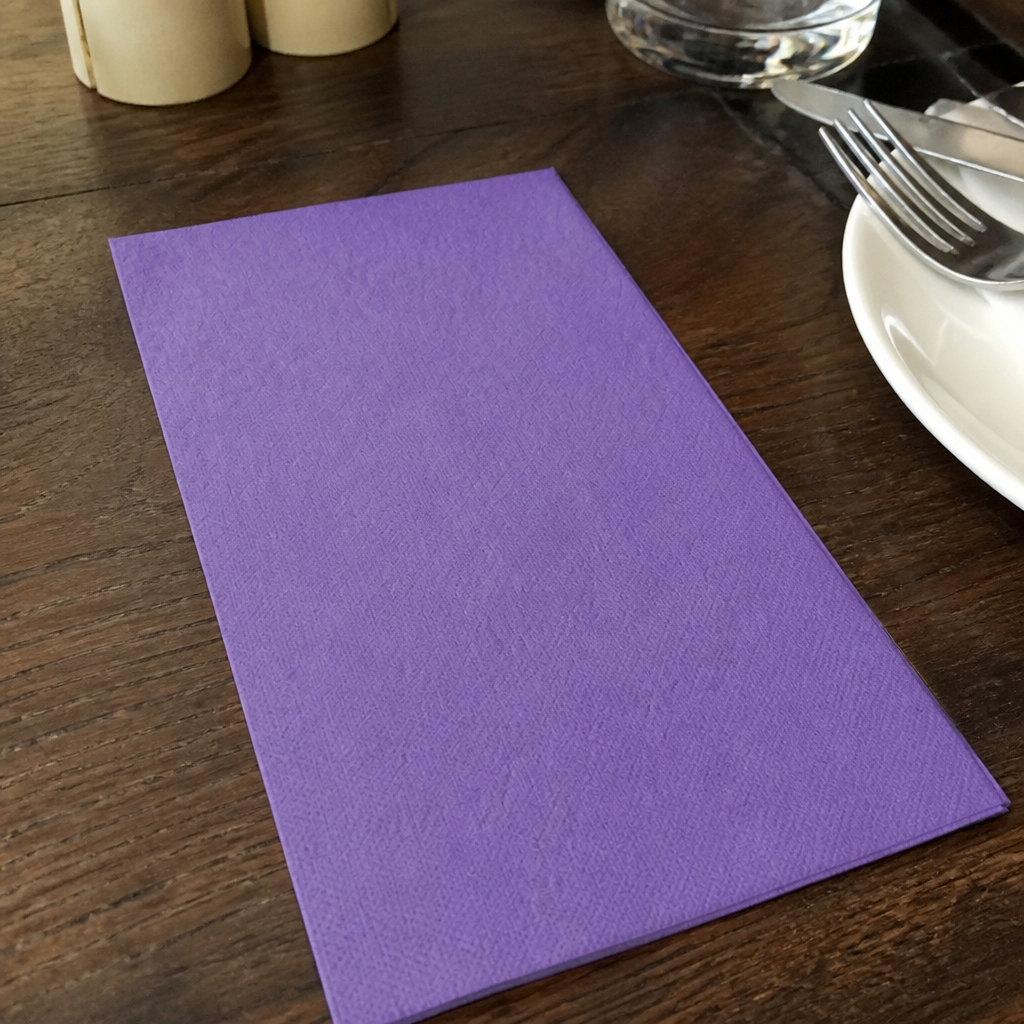 Commercial Recyclable Lunch Napkins Plum 33x33cm 2000 Pack