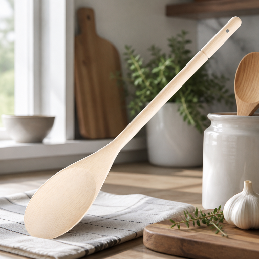 12" Wooden Cooking Spoon for Commercial Kitchen Use
