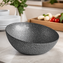 Commercial Metal Buffet Dish 3L Capacity Black Aluminium Bowl