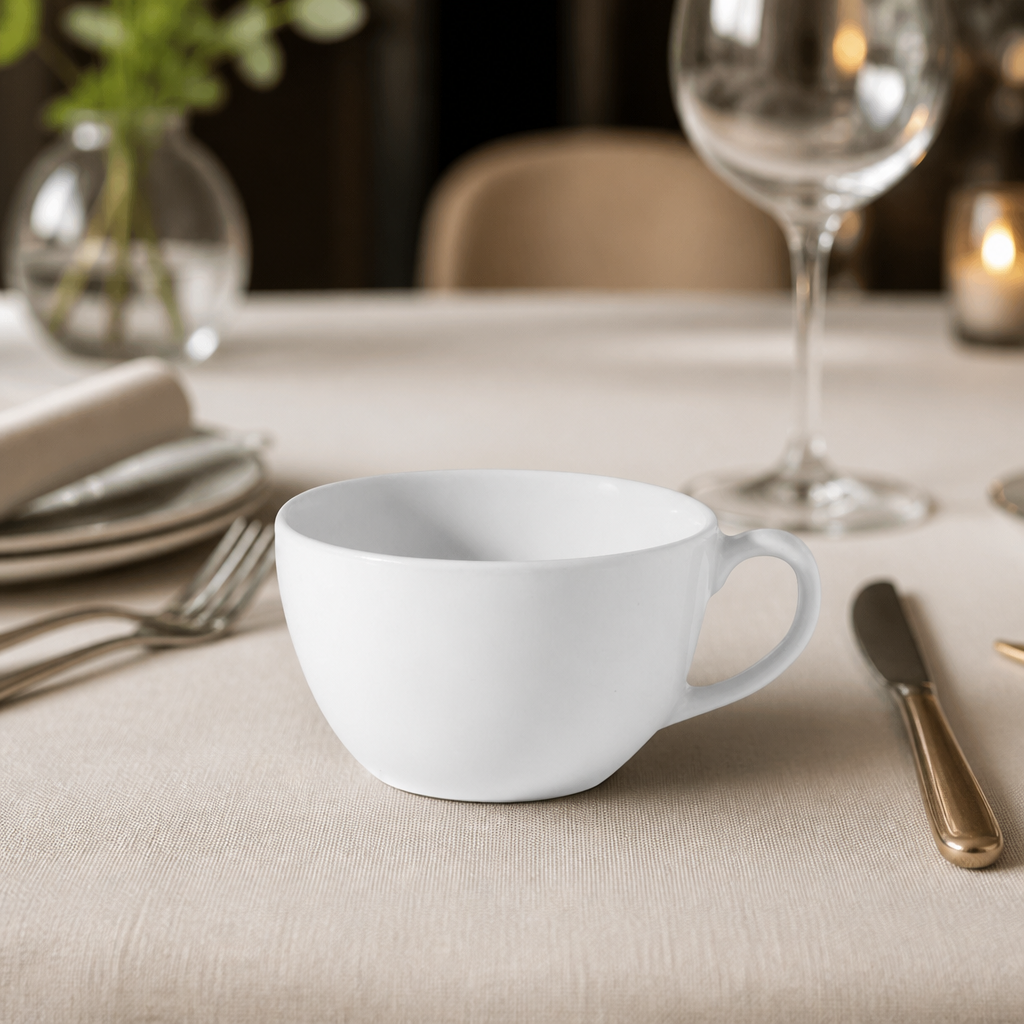 Commercial porcelain bowl-shaped cups 340ml 36 pack