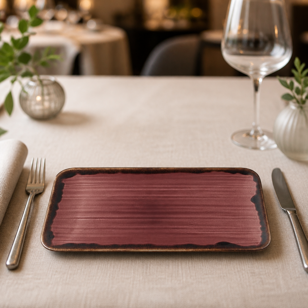 Commercial Rectangular Plates 270x160mm Hand Finished 12 Pack
