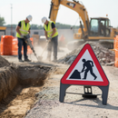 Premium Men At Work Sign - Durable Construction for Safety Awareness - High-Quality Professional Grade for Industrial and Commercial Applications