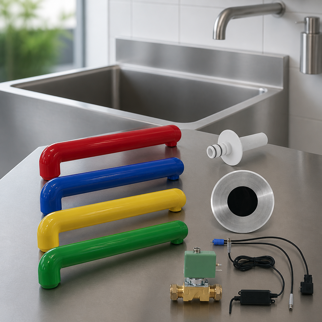 Commercial Anti-Microbial Medi-Spout Sink Tap 50mm Height