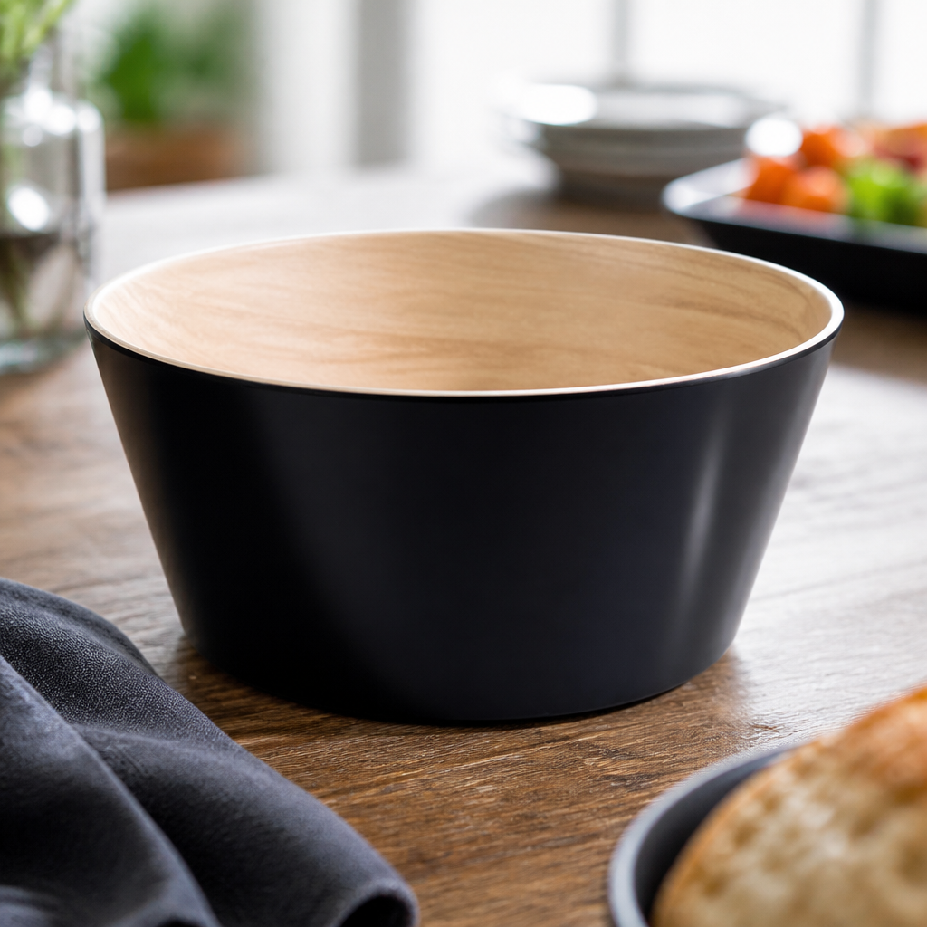 Commercial Melamine Serving Bowl 150mm 450ml Black