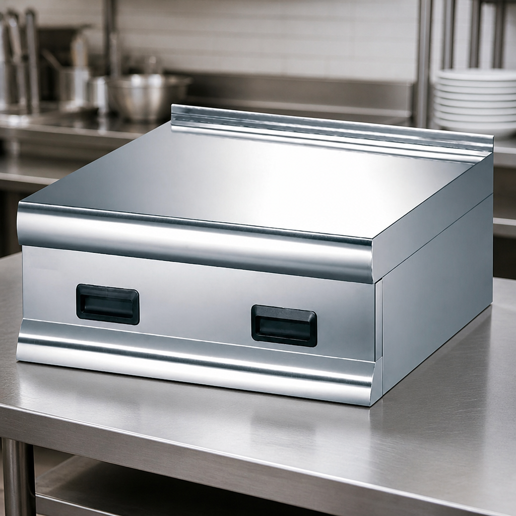 Commercial Worktop With Drawer 600mm Width 4x 2/3 GN Capacity