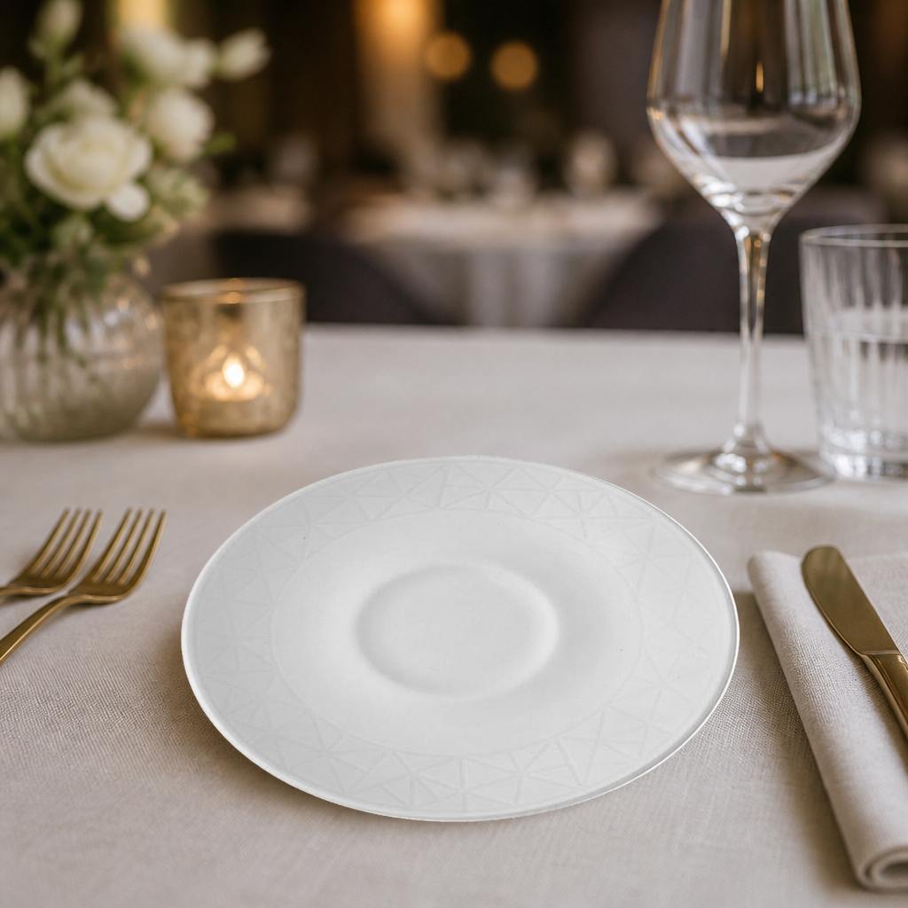 Commercial Abstract Saucers 127mm for contemporary dining