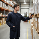 Premium Heavy Duty Warehouse Coat - 240G Polyester/Cotton with Pockets and Vented Back