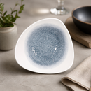 Commercial Triangular Bowls Topaz Blue 12 Pack Super Vitrified