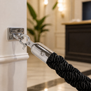 1.5m Commercial Black Twist Barrier Rope for Events and Venues