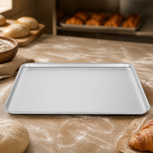 Commercial Aluminium Baking Tray 470x356mm Stackable Design