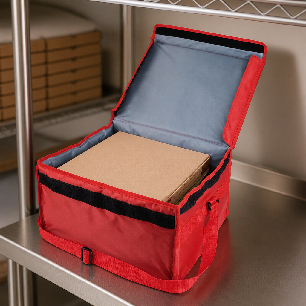 Commercial Nylon Insulated Food Delivery Bag with Display Window