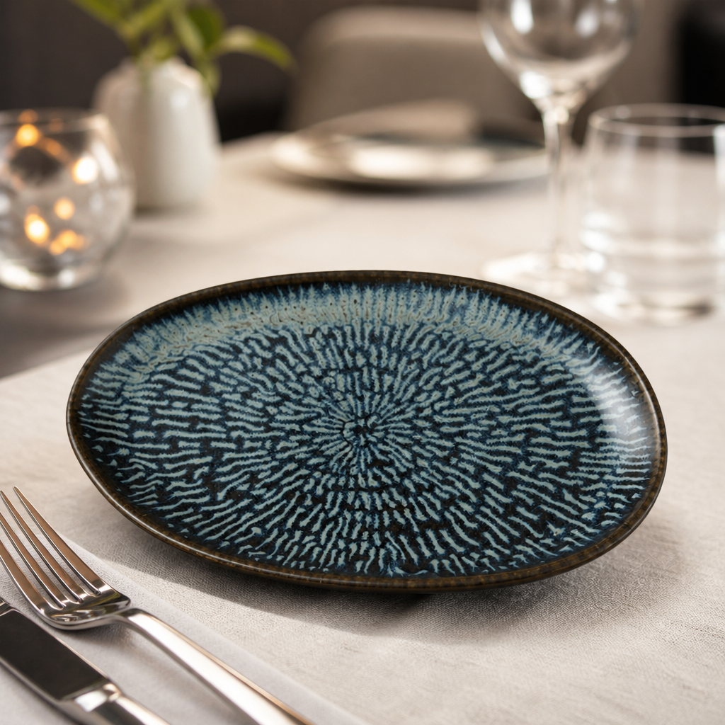 Commercial Oblong Plates 219x130mm Super Vitrified Ceramic