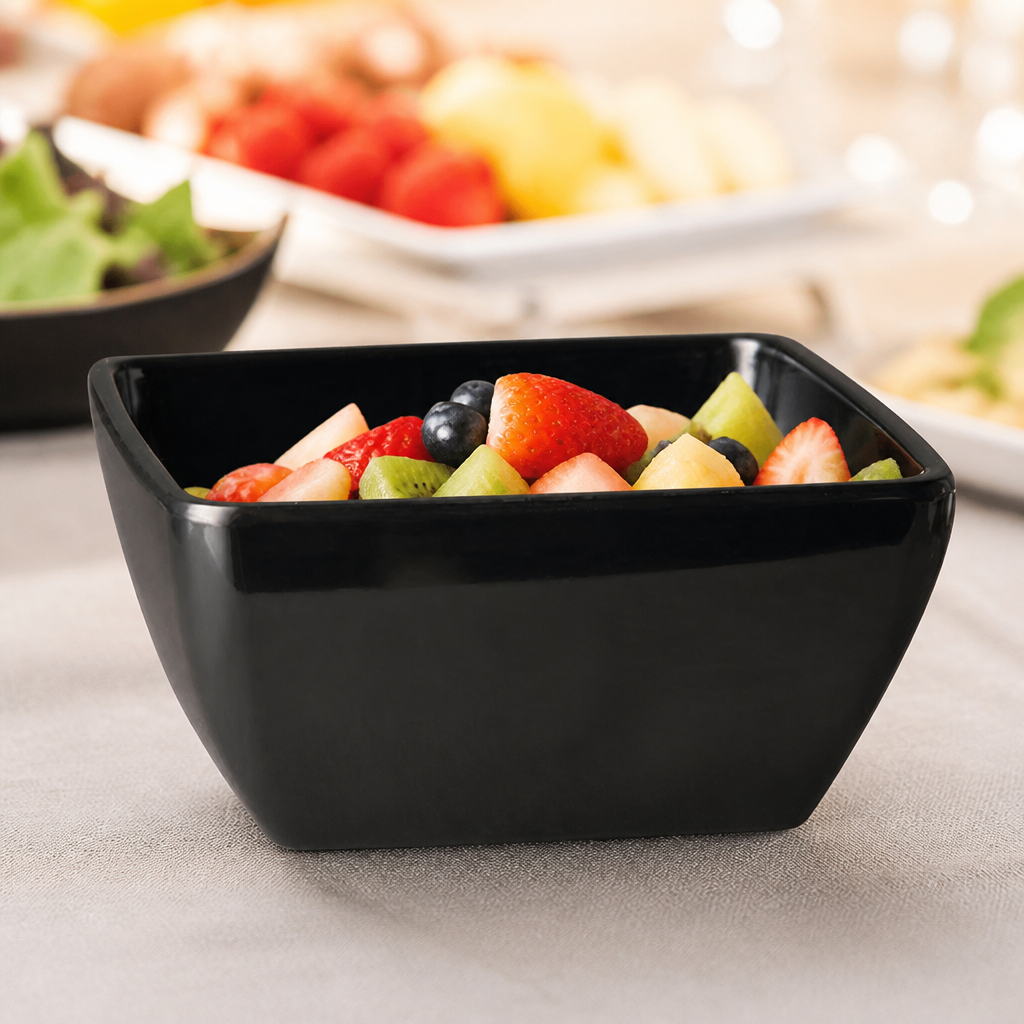Commercial 1.5Ltr Black Recycled Bowl 190x190mm Dishwasher Safe