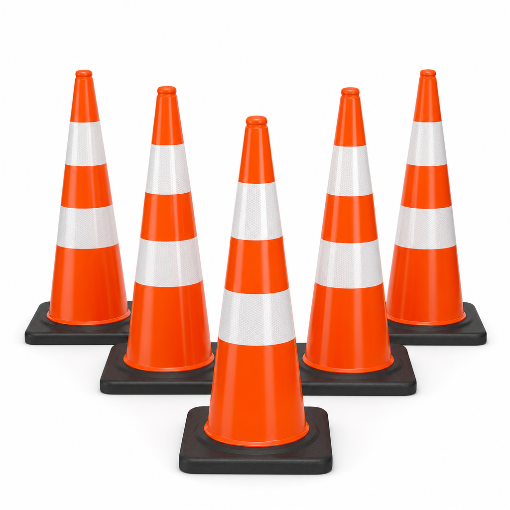 750mm Road Safety Cones – Pack of 5