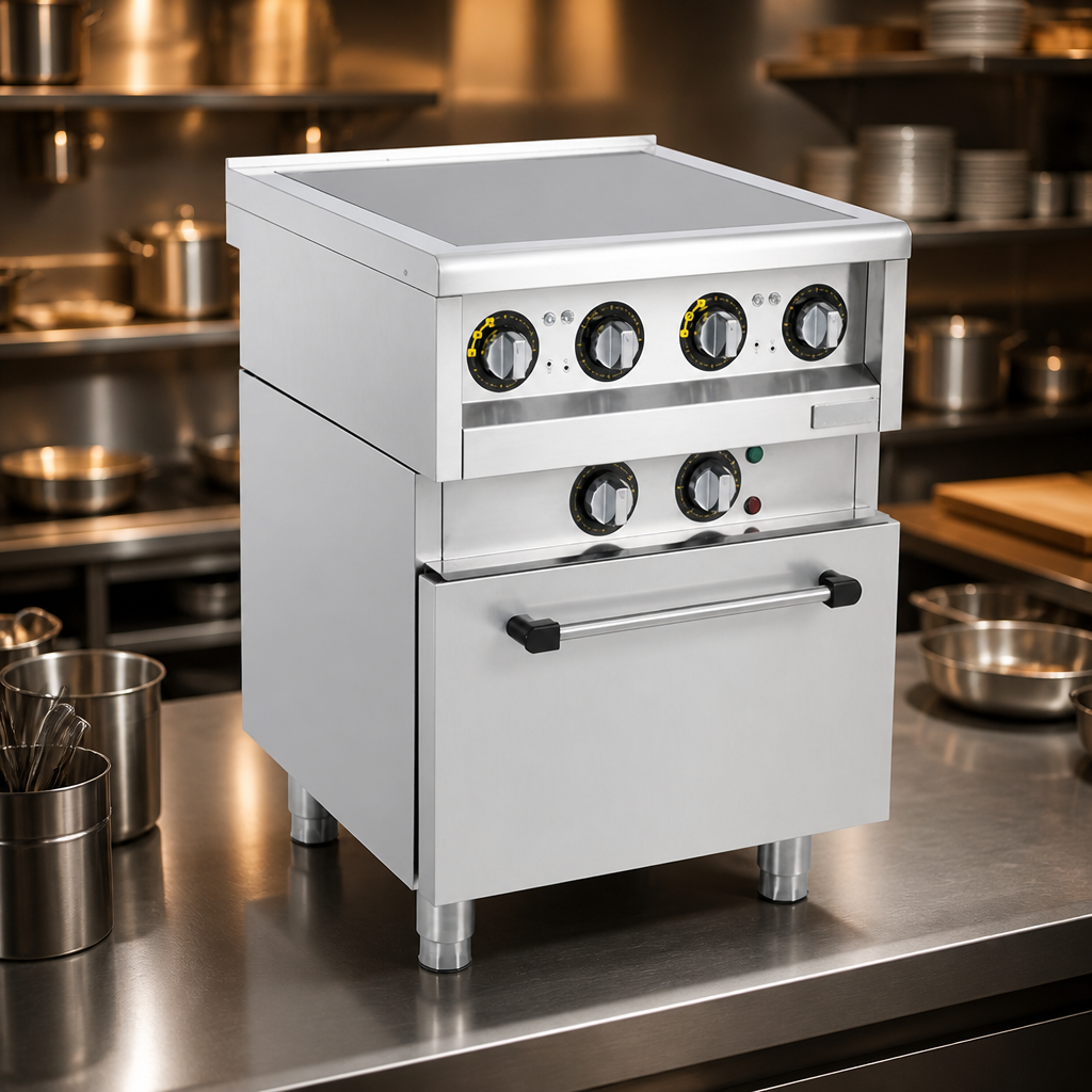 600mm Induction Range Cooker with Convection Oven Base