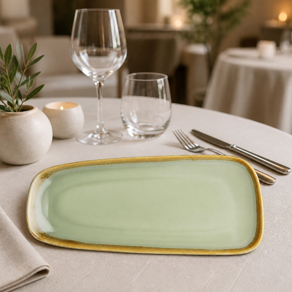 Commercial Serving Platter 335mm Natural Finish 4 Pack