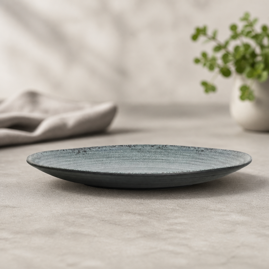Commercial Melamine Plates 165mm Blue 24 Pack for Dining