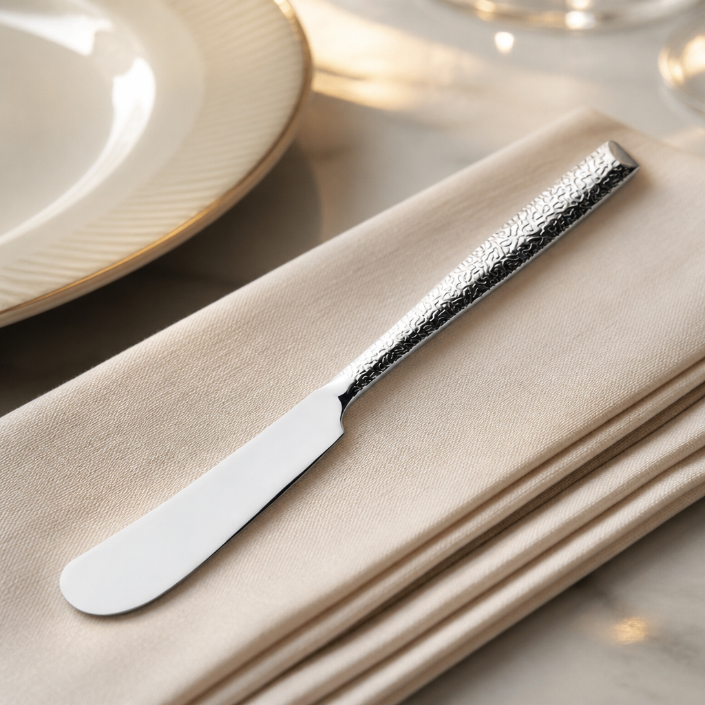 Set of 12 stainless steel commercial butter knives