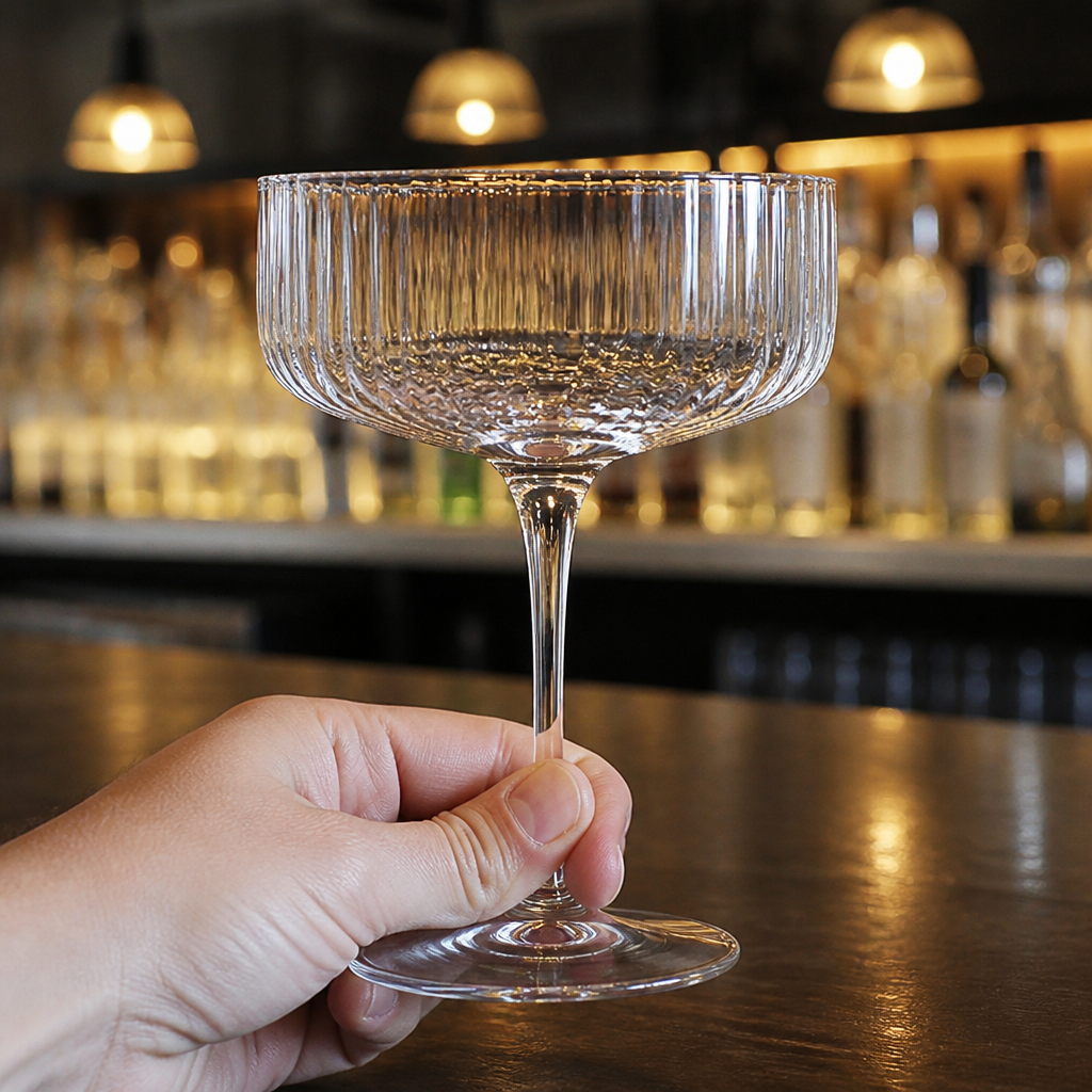 Vintage Cocktail Glasses 290ml Straight Sided Coupe 6 Pack