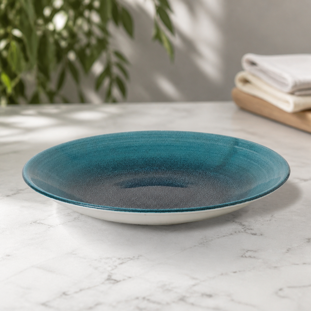 Commercial Deep Coupe Plates 255mm Eco Glaze 12 Pack