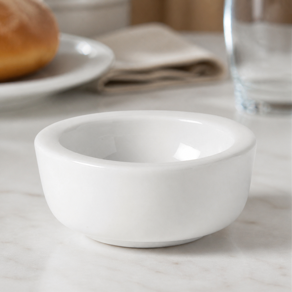 Commercial Porcelain Butter Dishes 65mm 6 Pack