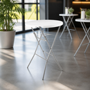 Commercial Round Folding Table 800mm White for Outdoor Use