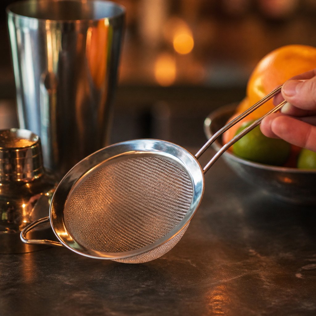 14cm commercial stainless steel sieve for food preparation