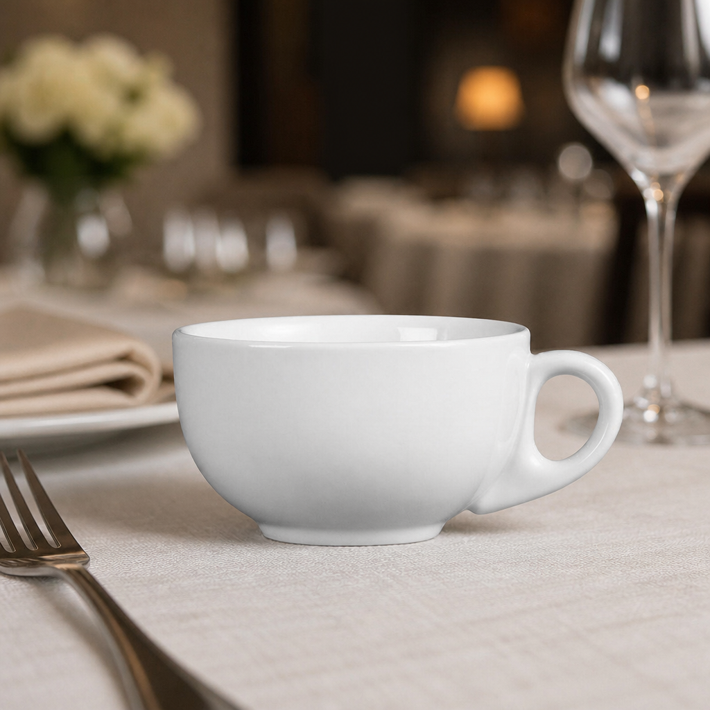 Commercial Cappuccino Cups 200ml Whiteware 12 Pack