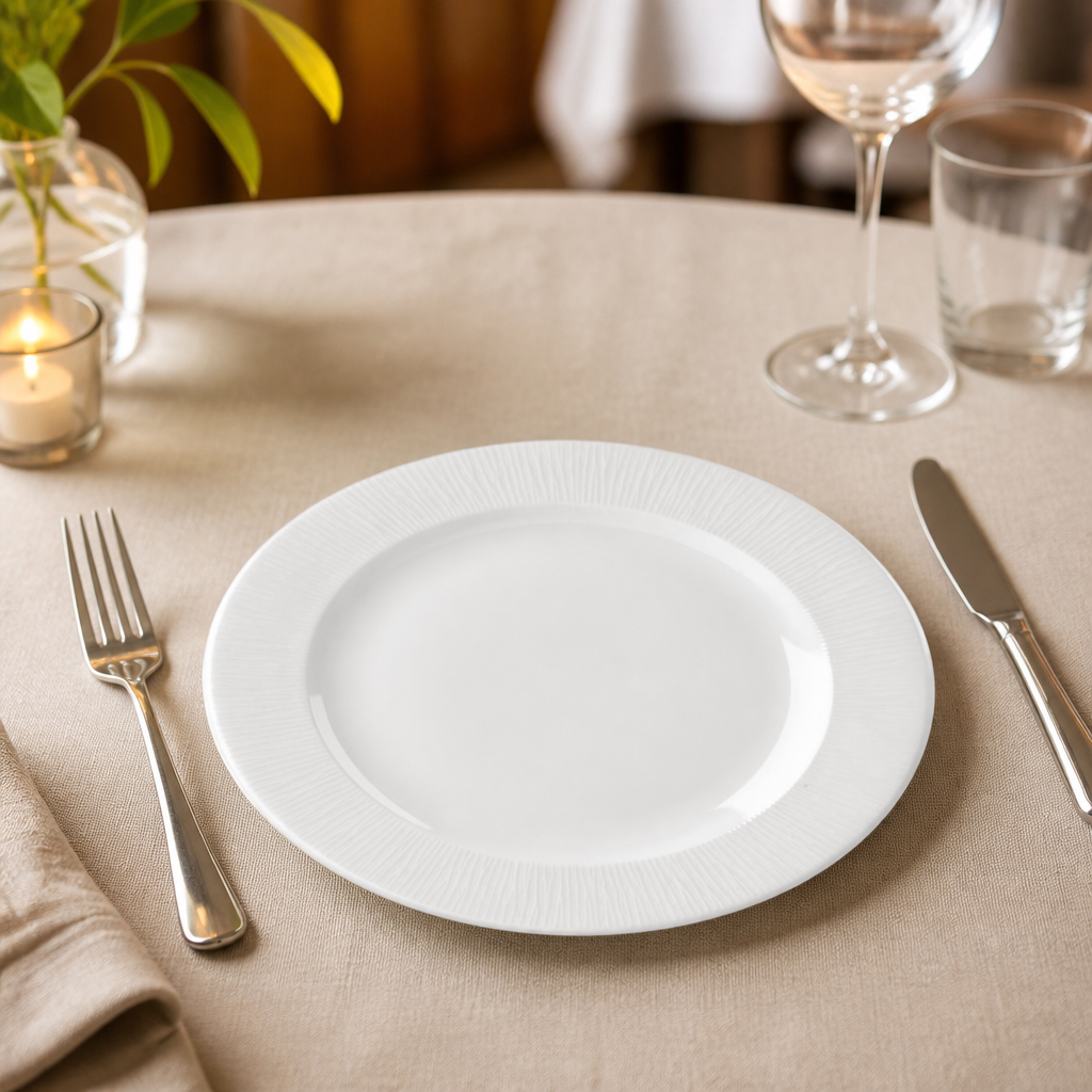 Commercial Bamboo Plates 279mm Eco-Friendly Food Display 12 Pack