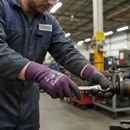 Premium Heavy Duty 25cm Fully Coated Nitrile Glove with Microcup Grip for Oil and Water Resistance