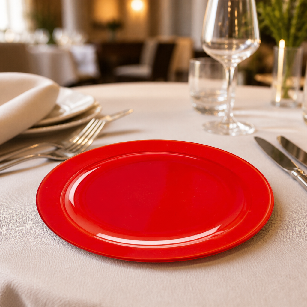 Polypropylene Plates Red 174mm 12 Pack