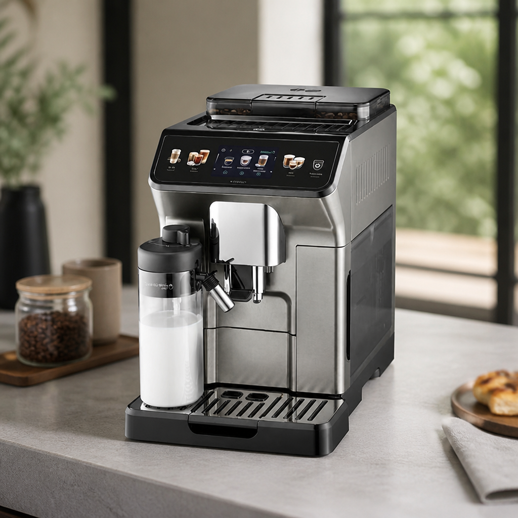 Commercial Bean to Cup Coffee Machine with Adjustable Drip Tray