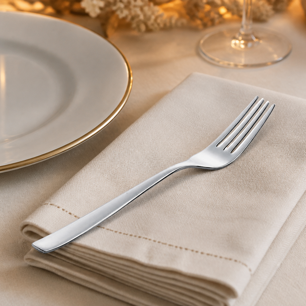 Commercial stainless steel cake forks 12 pack elegant design