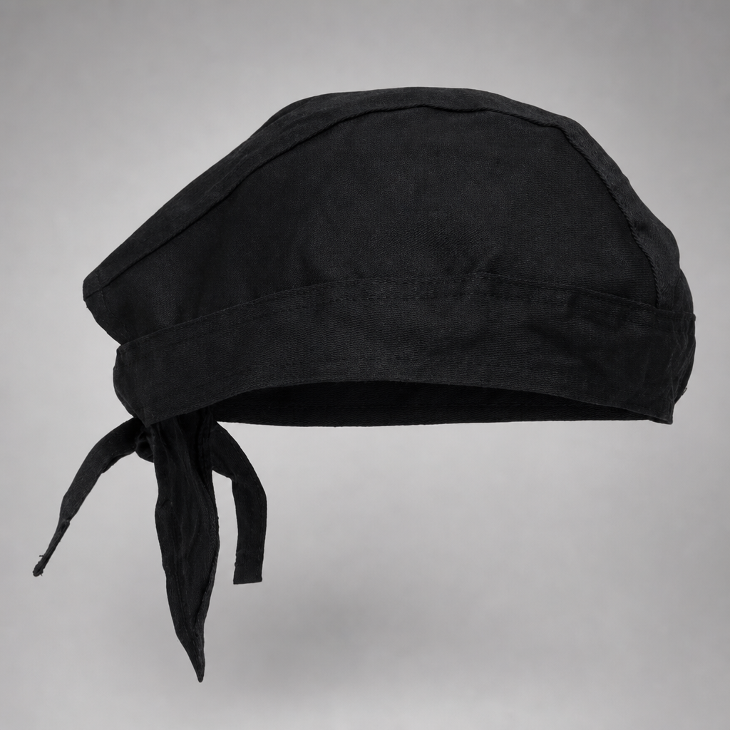 Commercial Adjustable Headwrap Black for catering staff