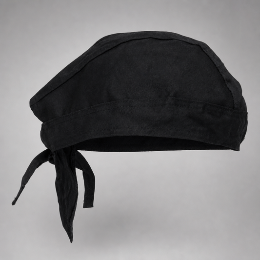 Commercial Adjustable Headwrap Black for Catering Staff
