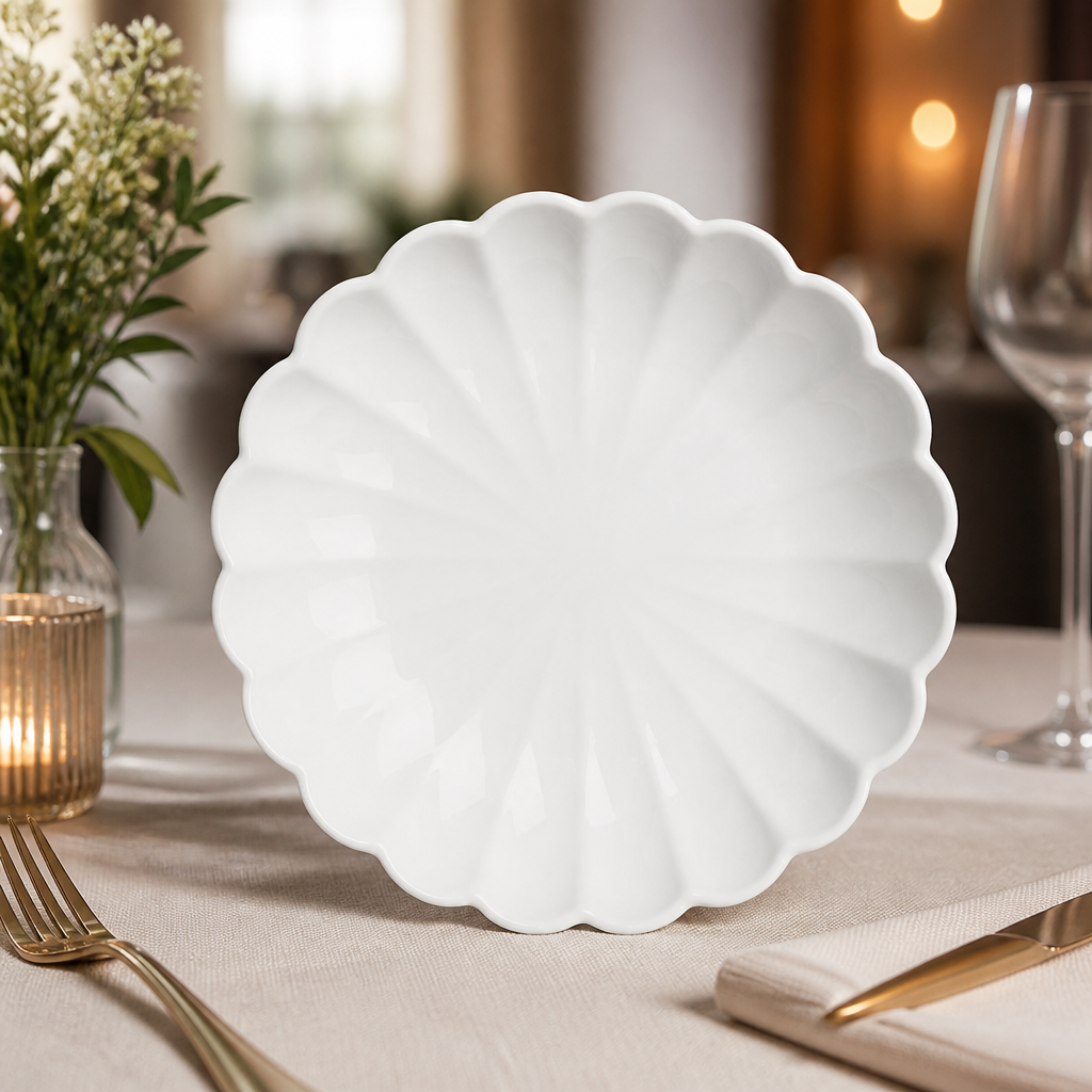 Commercial Scalloped Salad Bowls 230mm - 6 Pack