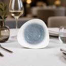 Commercial Triangular Bowls Topaz Blue 12 Pack Super Vitrified