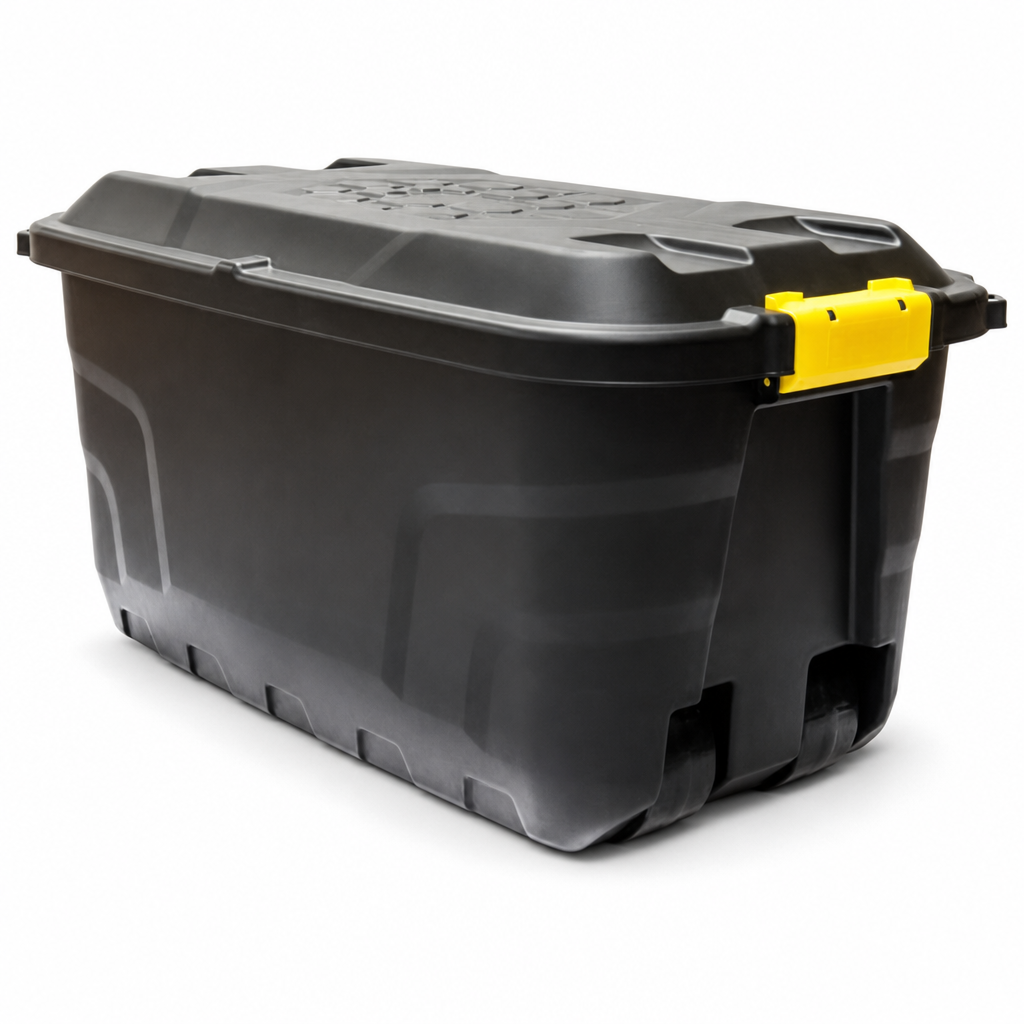 75L Clear Plastic Storage Box with Wheels