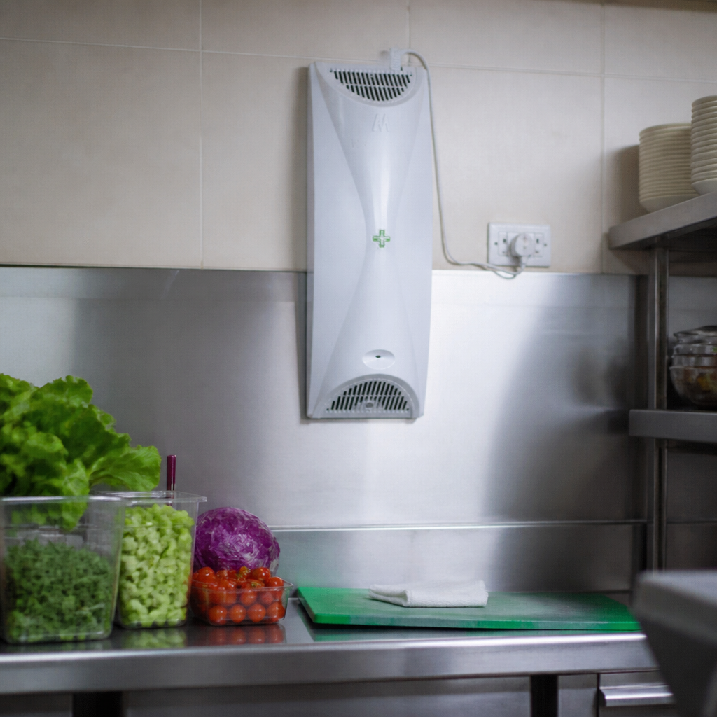 Commercial air steriliser for food areas with easy installation