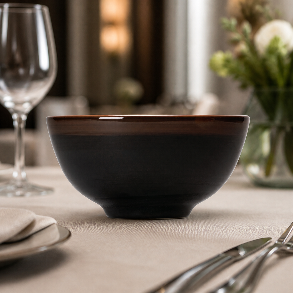 Commercial Bowls 158mm Dark Design 12 Pack for Catering