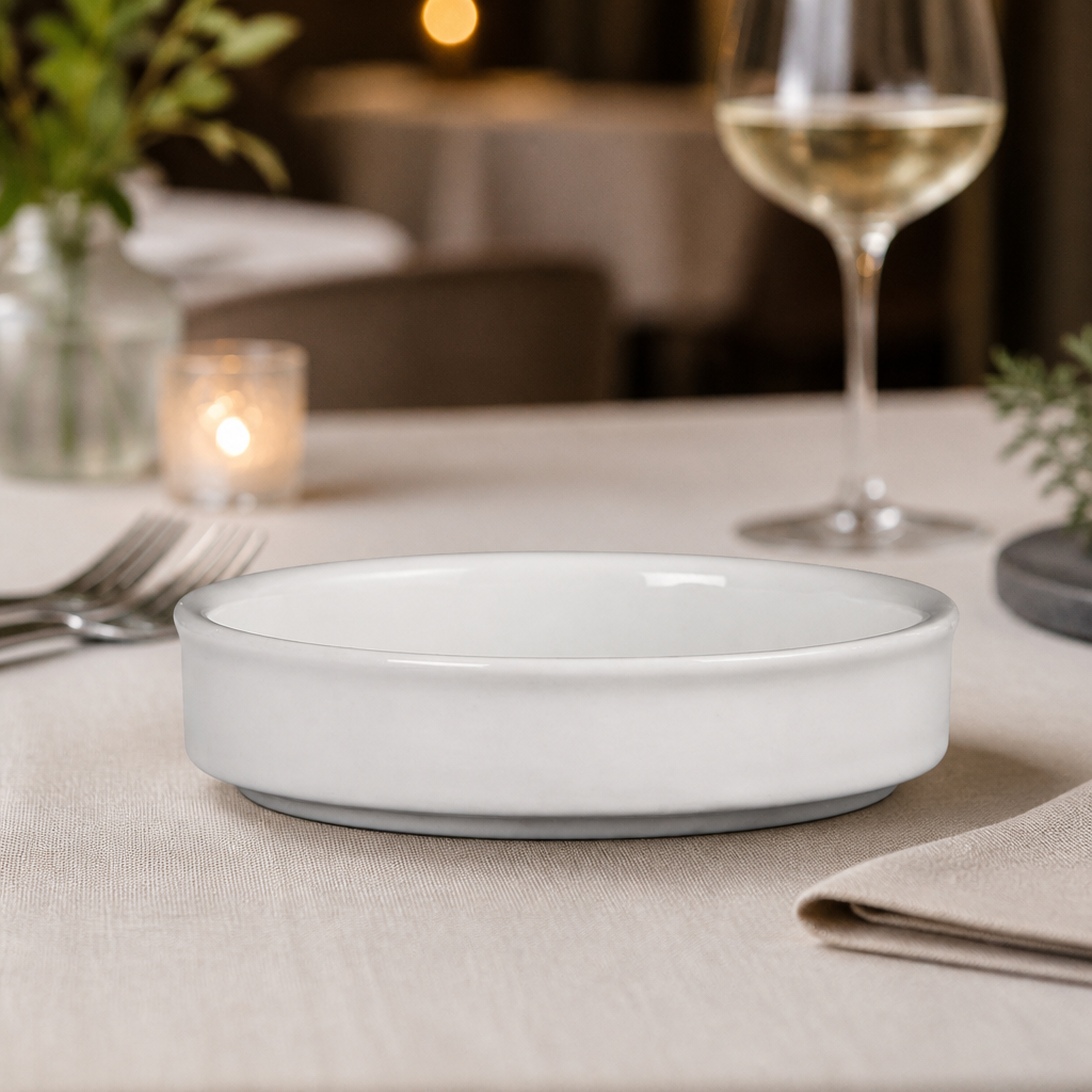 Commercial Stackable Porcelain Tapas Dishes 102mm 6 Pack