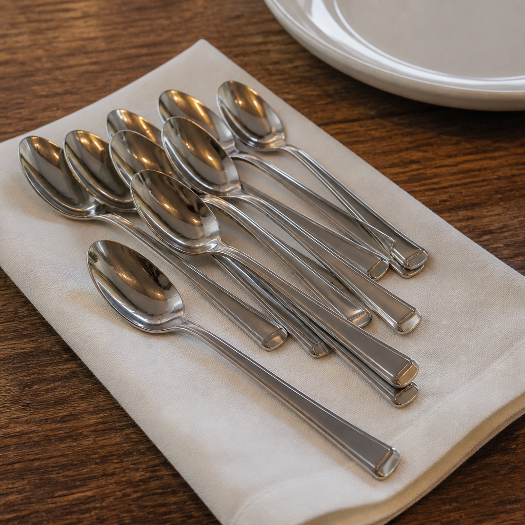 Pack of 12 commercial stainless steel dessert spoons