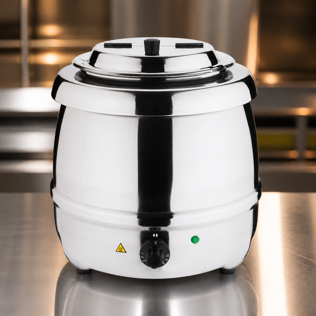 10Ltr Commercial Stainless Steel Soup Kettle and Warmer
