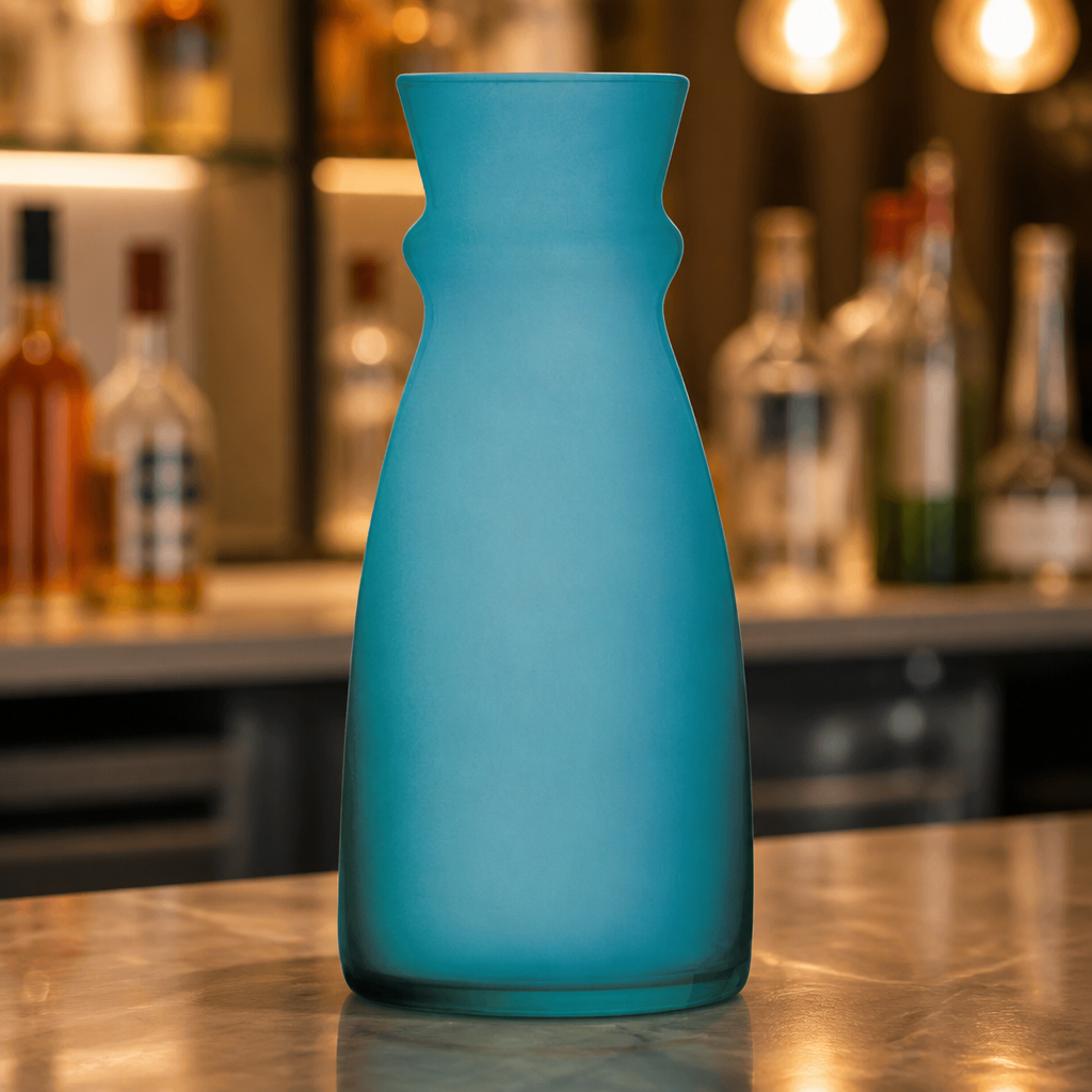 750ml Commercial Blue Glass Carafes - 6 Pack
