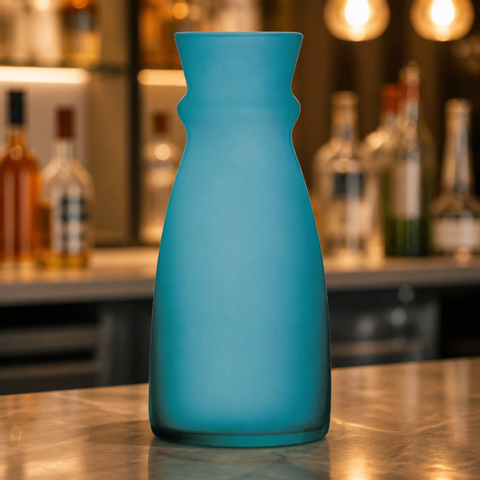750ml Commercial Blue Glass Carafes - 6 Pack