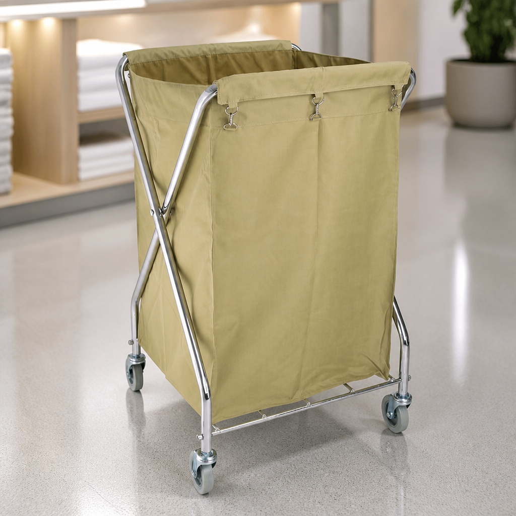 Commercial Foldable Linen Trolley 220Ltr for linen transport