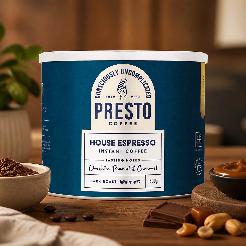 500g Commercial Instant Espresso Coffee Blend Medium Dark Roast