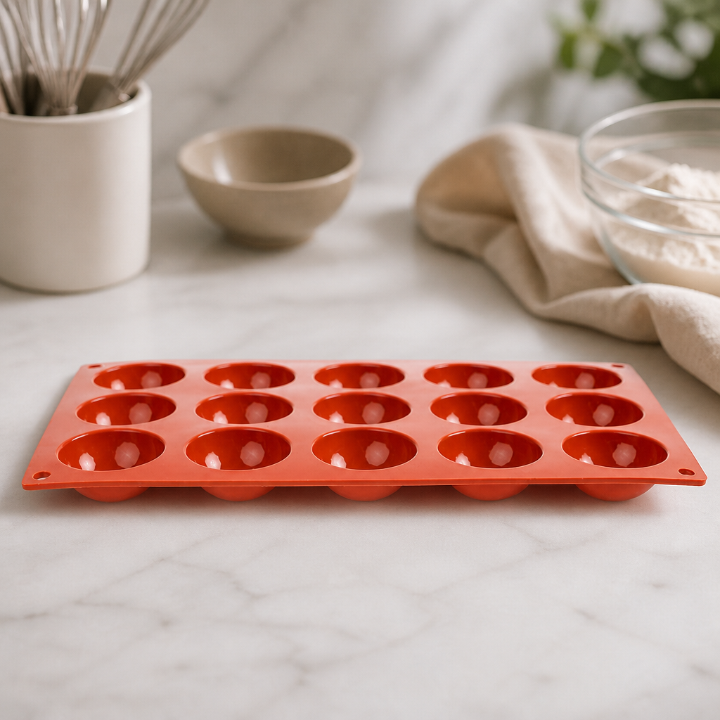 Commercial Silicone Half Sphere Mould 15 Cup for Baking