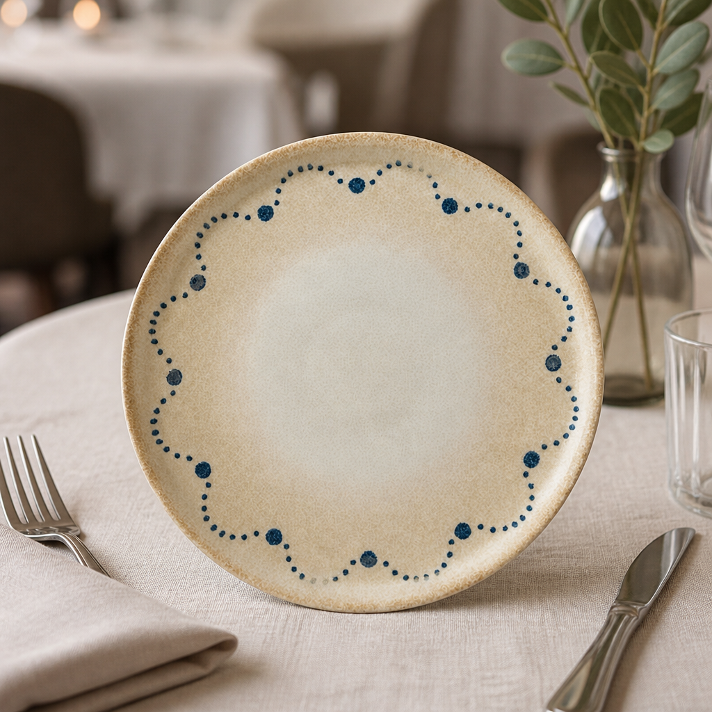 Commercial Pizza Plates 310mm Blue Ceramic 6 Pack