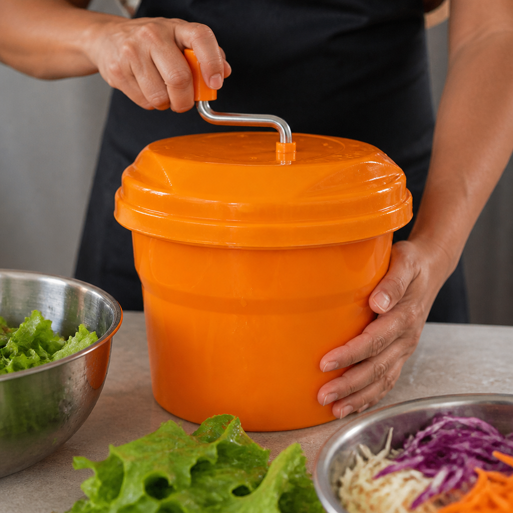 10L Commercial Manual Salad Spinner for catering use